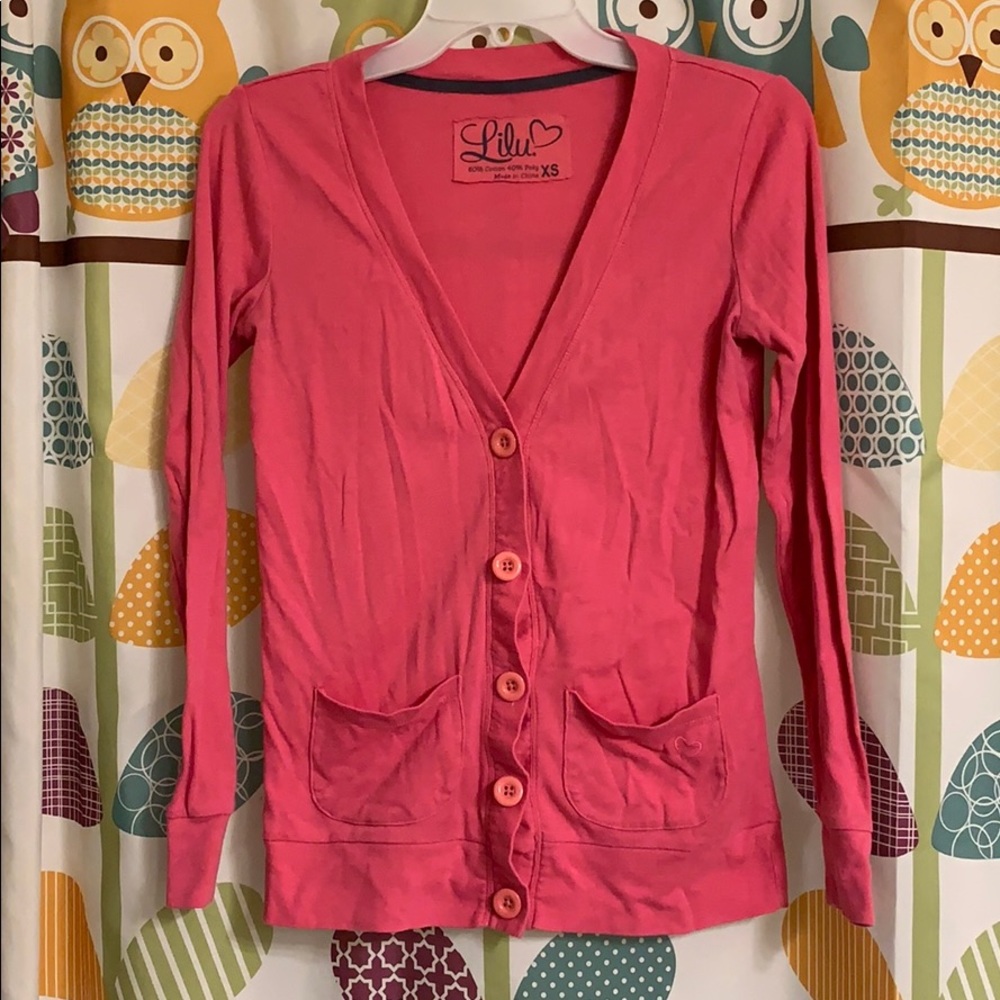 Pink cardigan